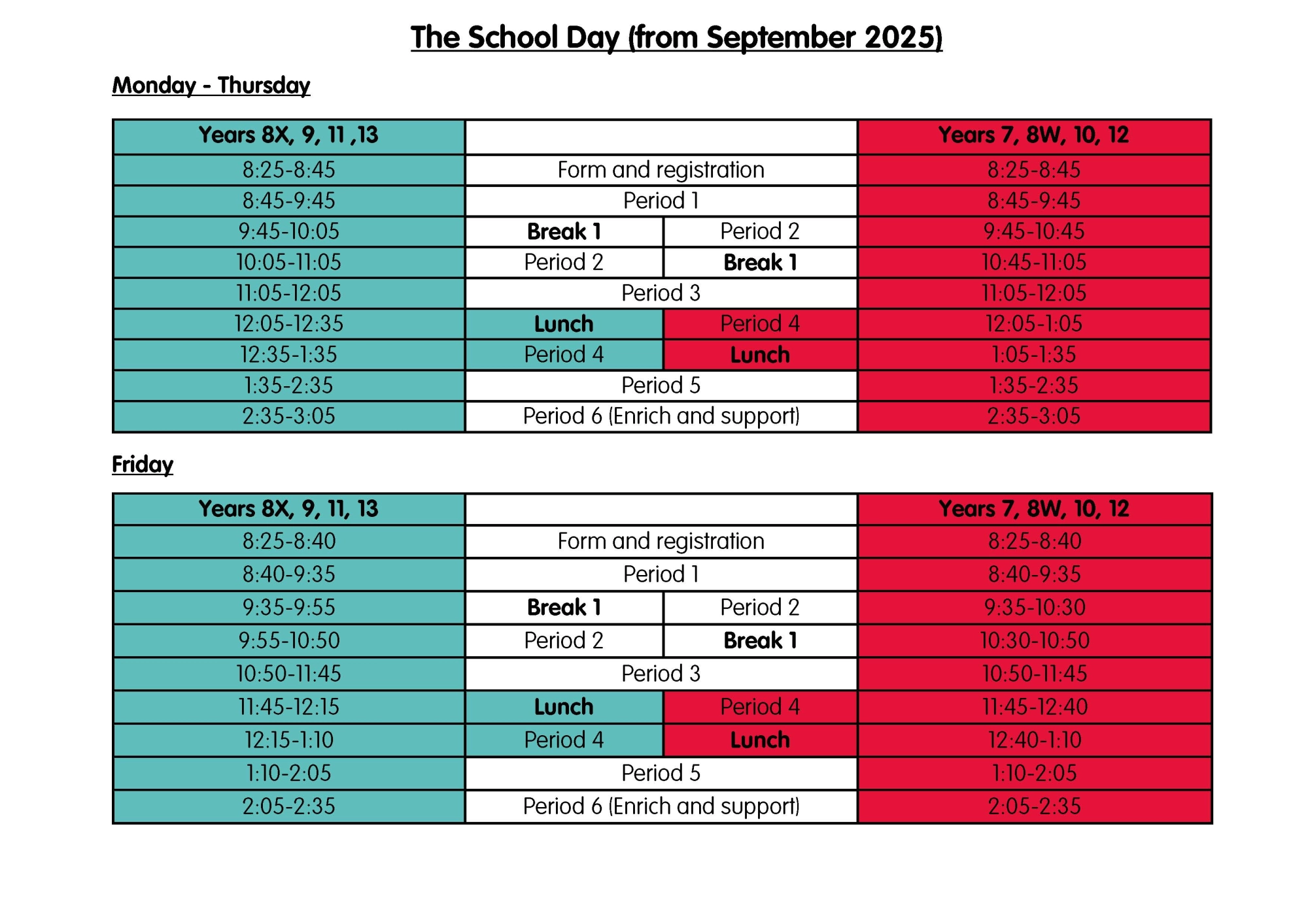 School Day - September 2025
